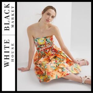 NWT ***As Is***WHBM Tropical Bustier Dress